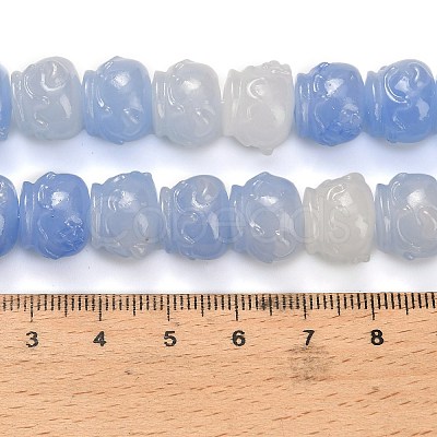 Synthetic Coral Dyed Carved Beads BSHE-H114-03E-1