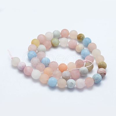 Natural Morganite Beads Strands G-E365-03-10mm-1