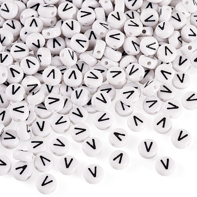 500Pcs Acrylic Beads SACR-TA0001-55V-1