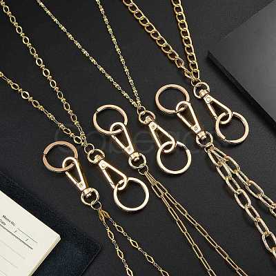 Stainless Steel Paperclip Chains Keychain HJEW-SW00179-01-1