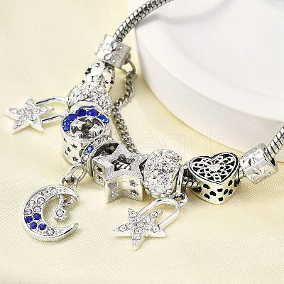 Alloy European Beads Charm Bracelets BJEW-F495-20P-1