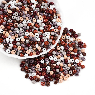 6/0 Opaque Colours Glass Seed Beads SEED-N007-18E-1