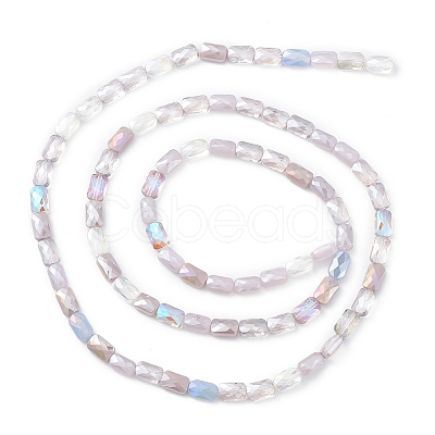 Gradient Color Electroplate Glass Bead Strands GLAA-E042-01B-1
