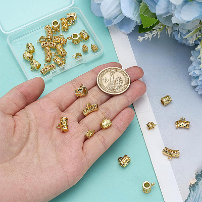 30Pcs 6 Styles Brass Tube Bails KK-PH0011-95-1