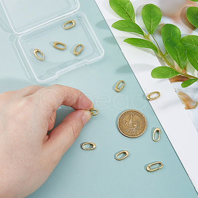 10Pcs Brass Spring Gate Rings KK-FH0008-17A-1