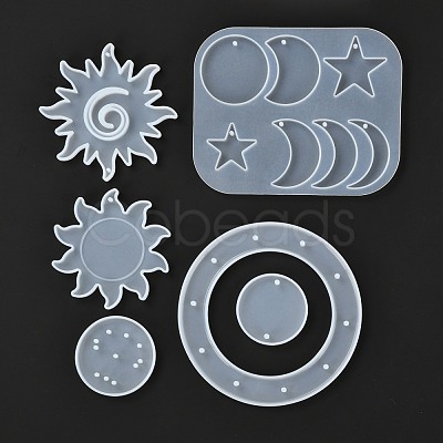DIY Sun & Moon & Star Wind Chime Making Kits DIY-P028-20-1