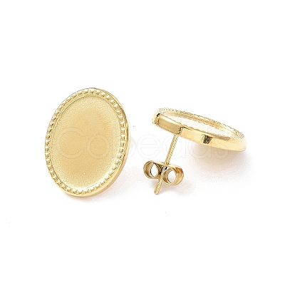 Ion Plating(IP) 304 Stainless Steel Stud Earring Finding EJEW-I285-31G-1