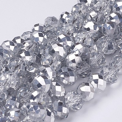 Electroplate Glass Bead Strands GR10MMY-07S-1