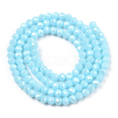 Electroplate Glass Beads Strands EGLA-A034-P8mm-A04-1