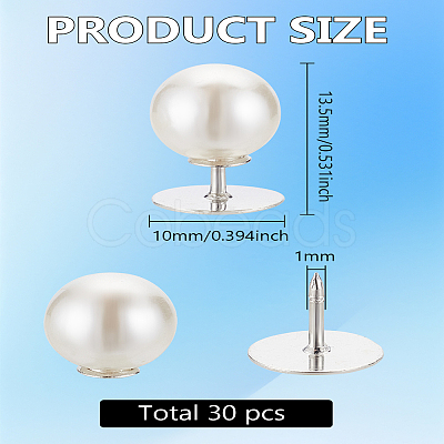 30Pcs Plastic Cap Nail Button DIY-LP0001-27-1