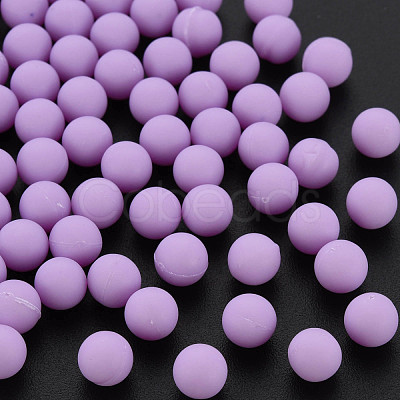 Opaque Acrylic Beads PAB702Y-B01-04-1