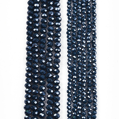 Electroplate Glass Beads Strands EGLA-A044-P4mm-A16-1