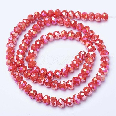 Electroplate Glass Beads Strands LS-EGLA-A044-P8mm-B22-1