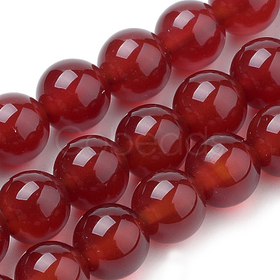 Natural Carnelian Beads Strands G-S259-32-14mm-1