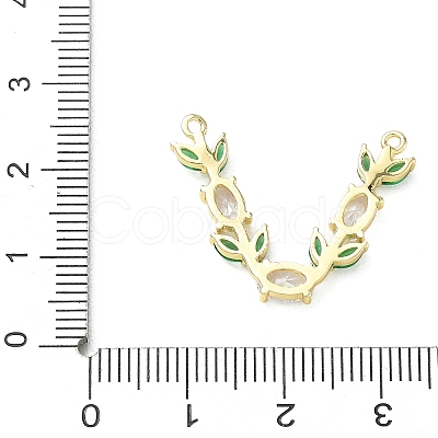 Brass Micro Pave Cubic Zirconia Connector Charms CU-CBA5B4D-03G-02-1