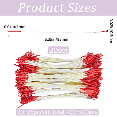 Rope with Plaster Artificial Fzlower Core for Hairpin Accessories DIY-WH20010-10A-1
