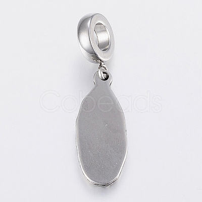304 Stainless Steel European Dangle Charms STAS-H446-01AS-1