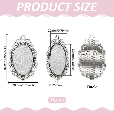 10Pcs Alloy Brooch Findings FIND-PH0029-31-1