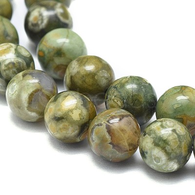 Natural Rhyolite Jasper Beads Strands G-F674-03A-8mm-1
