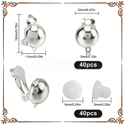 40Pcs Brass Earring Findings KK-SC0005-52S-1