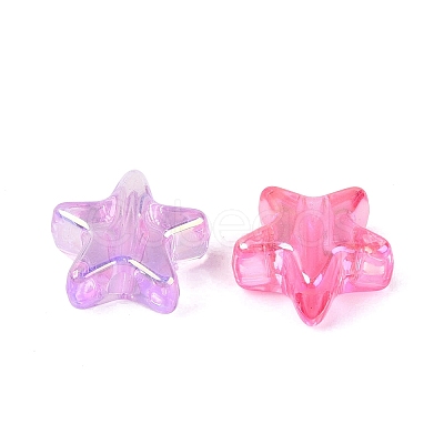 UV Plating Transparent Acrylic Beads OACR-Q204-07-1