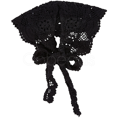 Polyester Knitted Triangle Headscarf AJEW-WH20072-69C-1