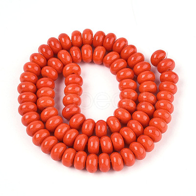 Opaque Solid Color Glass Beads Strands X-GLAA-ZX008-8mm-18M-1