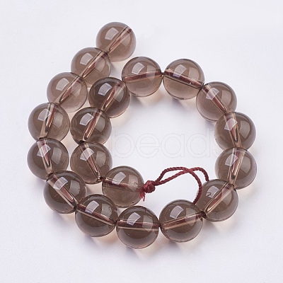 Natural Smoky Quartz Beads Strands G-C076-10mm-4-1