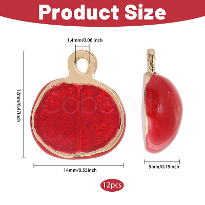 12Pcs Alloy Enamel Pendants FIND-CA0009-59-1