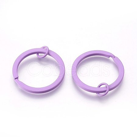 Spray Painted Iron Split Key Rings IFIN-L038-04-FF-1