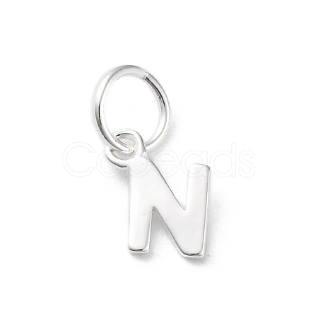925 Sterling Silver Letter Charms STER-C012-01S-N-1