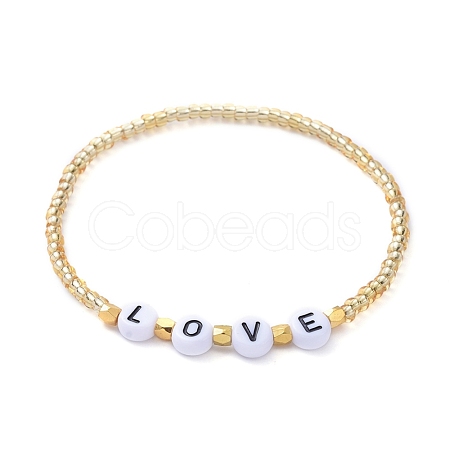 Glass Seed Beads Stretch Bracelets BJEW-JB05245-01-1