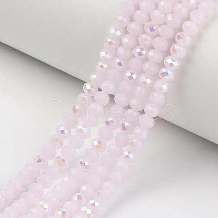 Electroplate Glass Beads Strands X-EGLA-A034-J4mm-L05-1