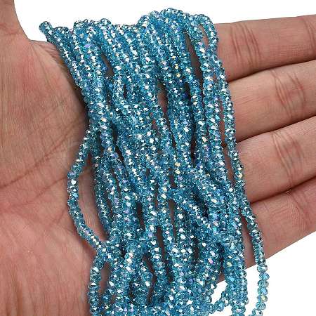 Electroplate Glass Beads Strands GL-CBAA615-02H-1