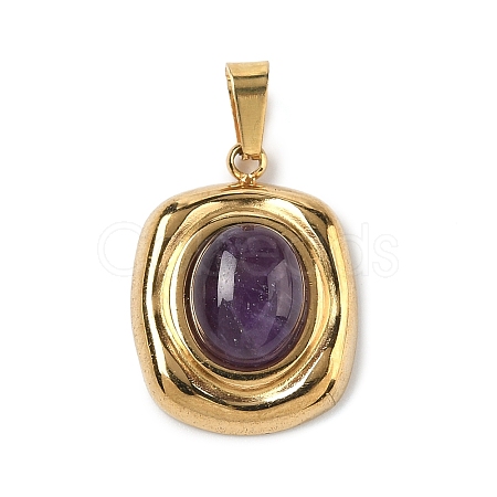 Natural Amethyst Pendants STAS-D209-01G-12-1