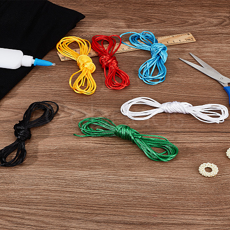 6 Colors Korean Polyester Cord NWIR-LP0001-01-1