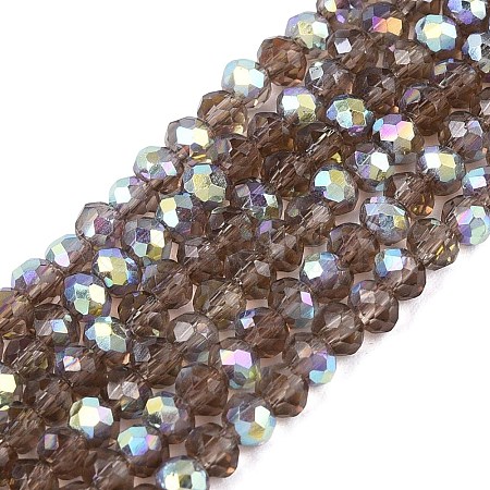 AB Color Plated Transparent Glass Rondelle Beads Strands EGLA-T029-2mm-10S-1