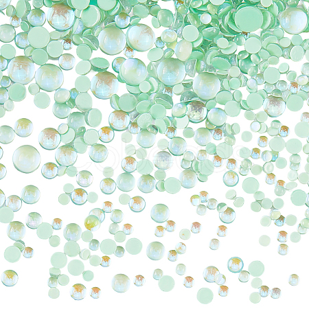 3 Sets Glass Half Round Cabochons GLAA-SC0002-63C-1