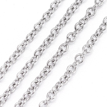 Tarnish Resistant 304 Stainless Steel Cable Chains CHS-F006-02A-P-1