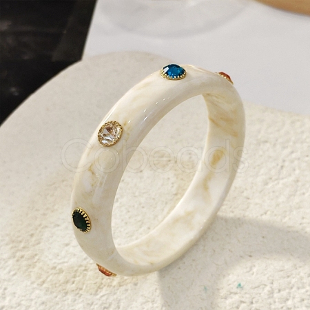 Resin Bangles for Women BJEW-P357-04G-1