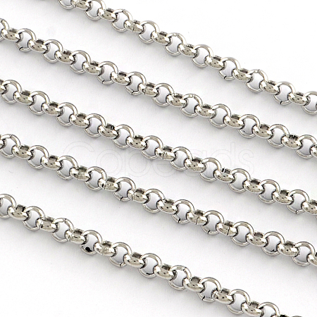 Tarnish Resistant 304 Stainless Steel Rolo Chains CHS-R006-2mm-100m-1
