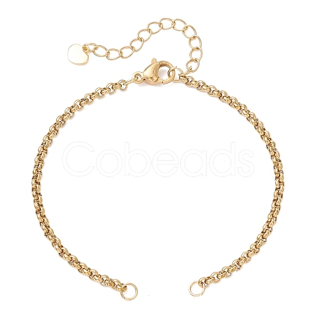 4MM 304 Stainless Steel Rolo Chain Bracelet Making AJEW-JB01464-01-1
