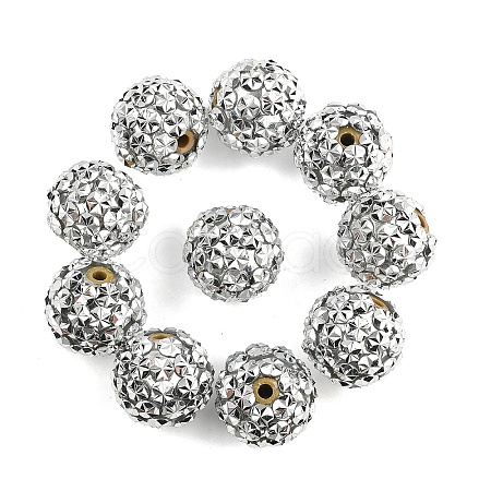 10Pcs Opaque Acrylic Beads OACR-YW0003-35B-1