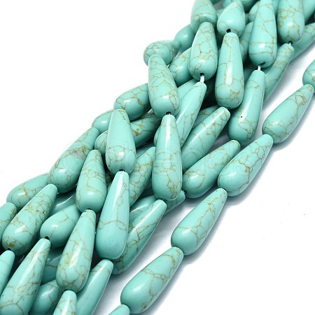 Synthetic Turquoise Beads Strands G-E576-38-1