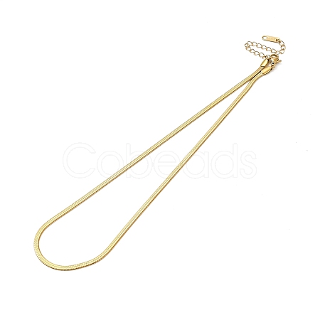 Ion Plating(IP) 304 Stainless Steel Herringbone Chain Necklace for Men Women NJEW-E076-03B-G-1