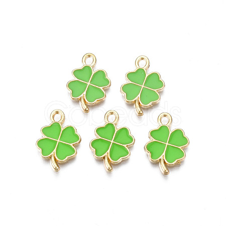 Rack Plating Alloy Enamel Pendants ENAM-N055-088-02LG-1