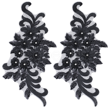 3D Flower Polyester Embroidery Ornament Accessories DIY-WH0488-07-1