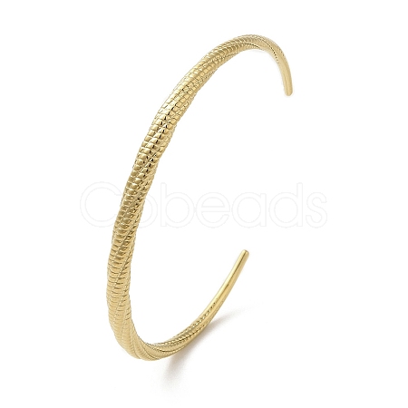 304 Stainless Steel Open Cuff Bangles BJEW-K241-02D-G-1