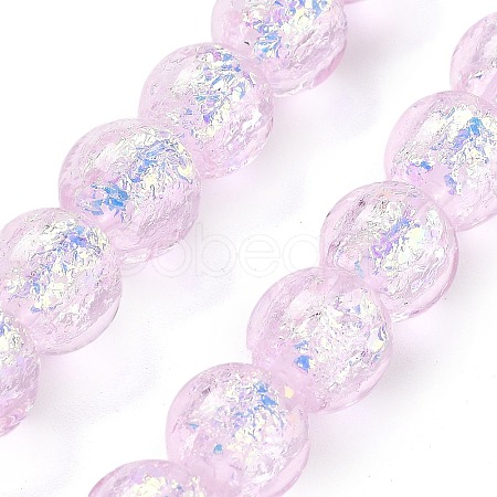 Handmade Foil Lampwork Beads Strands FOIL-K003-06B-17-1