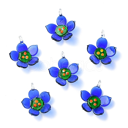 3Pcs Handmade Lampwork Pendants LAMP-YW0001-91-1